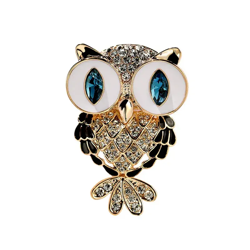 Owl Rhinestone & Crystal Brooch – Whimsical Charm, Sparkling Elegance & Timeless Style