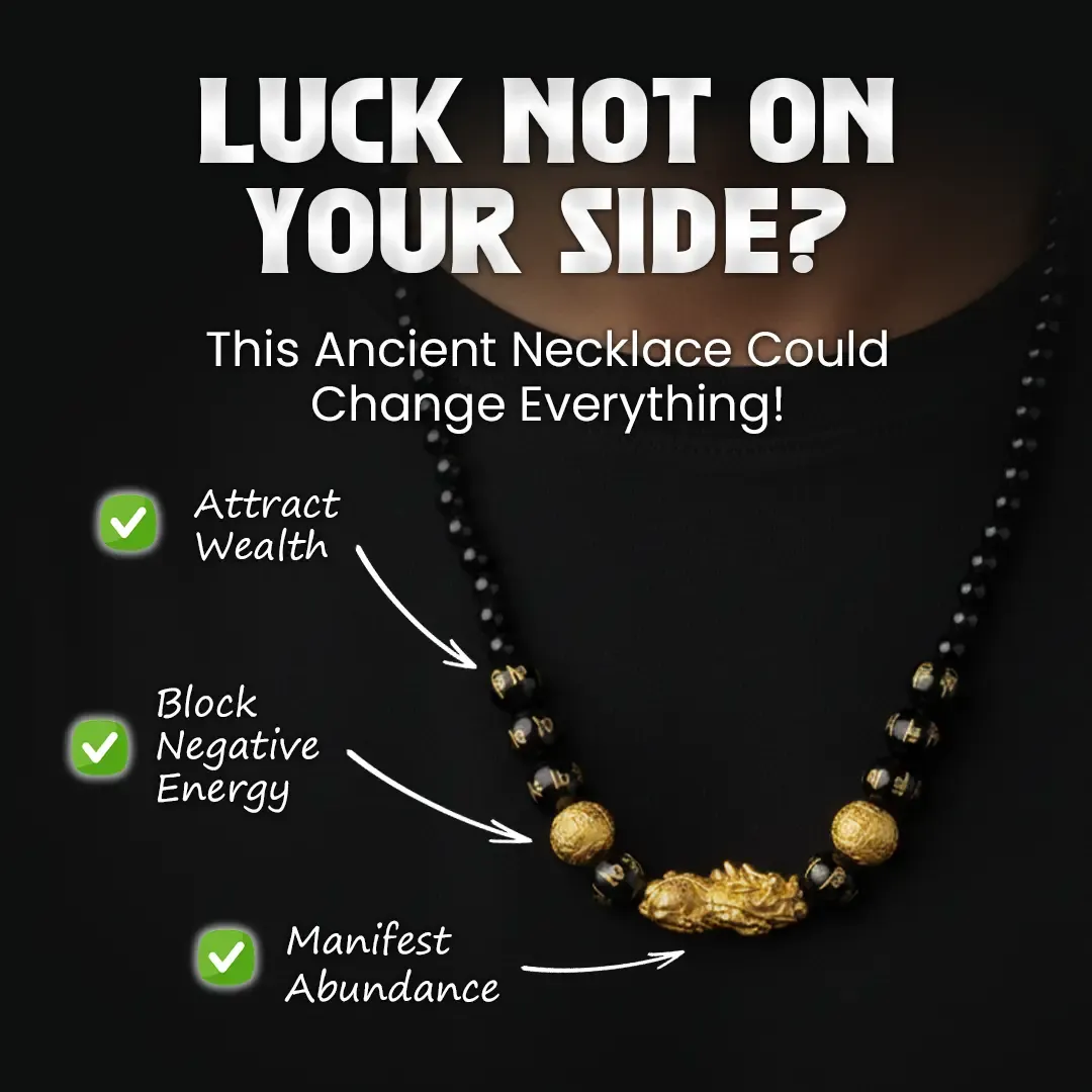 Obsidian Pixiu Fortune Necklace - The Unyielding Protector