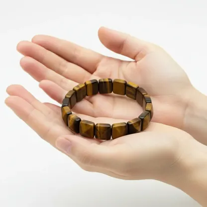Tiger's Eye Flat Beaded Bracelet – The Warrior's Stone