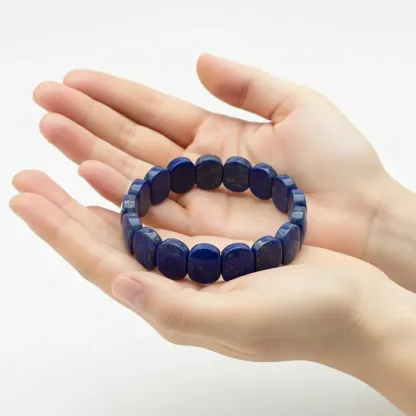Lapis Lazuli Flat Beaded Bracelet – The Stone of Heaven