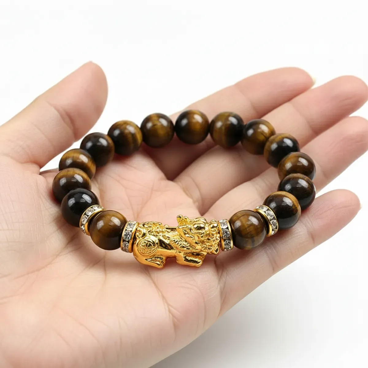 Wealth-Attracting Pixiu Tiger’s Eye Bracelet - The Light of Success