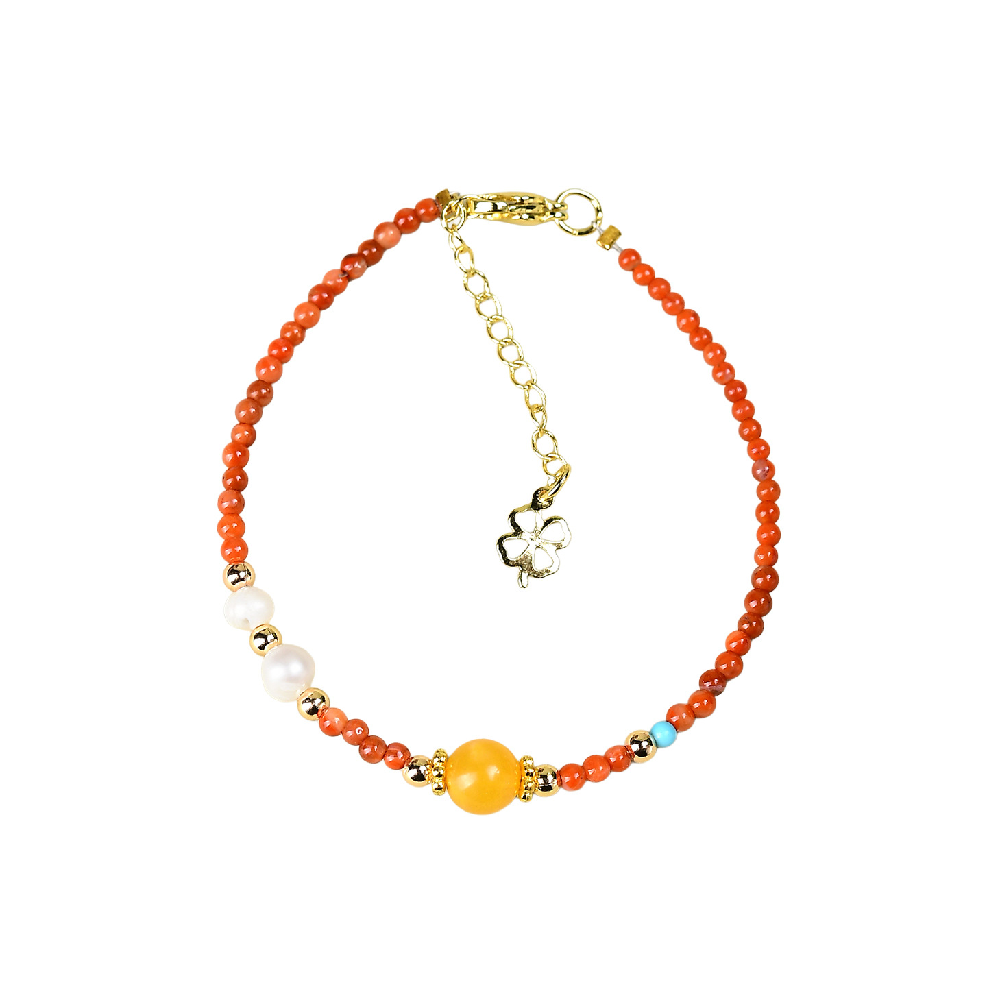 Red Agate & Beeswax Bracelet – Harmony, Inner Peace & Spiritual Protection