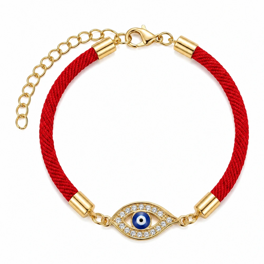 Red Milan Cord & Alloy Evil Eye Bracelet – Spiritual Protection, Good Fortune & Lasting Connection