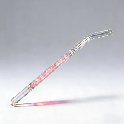 Reusable Rose Quartz Crystal Straw for Love & Self-Care