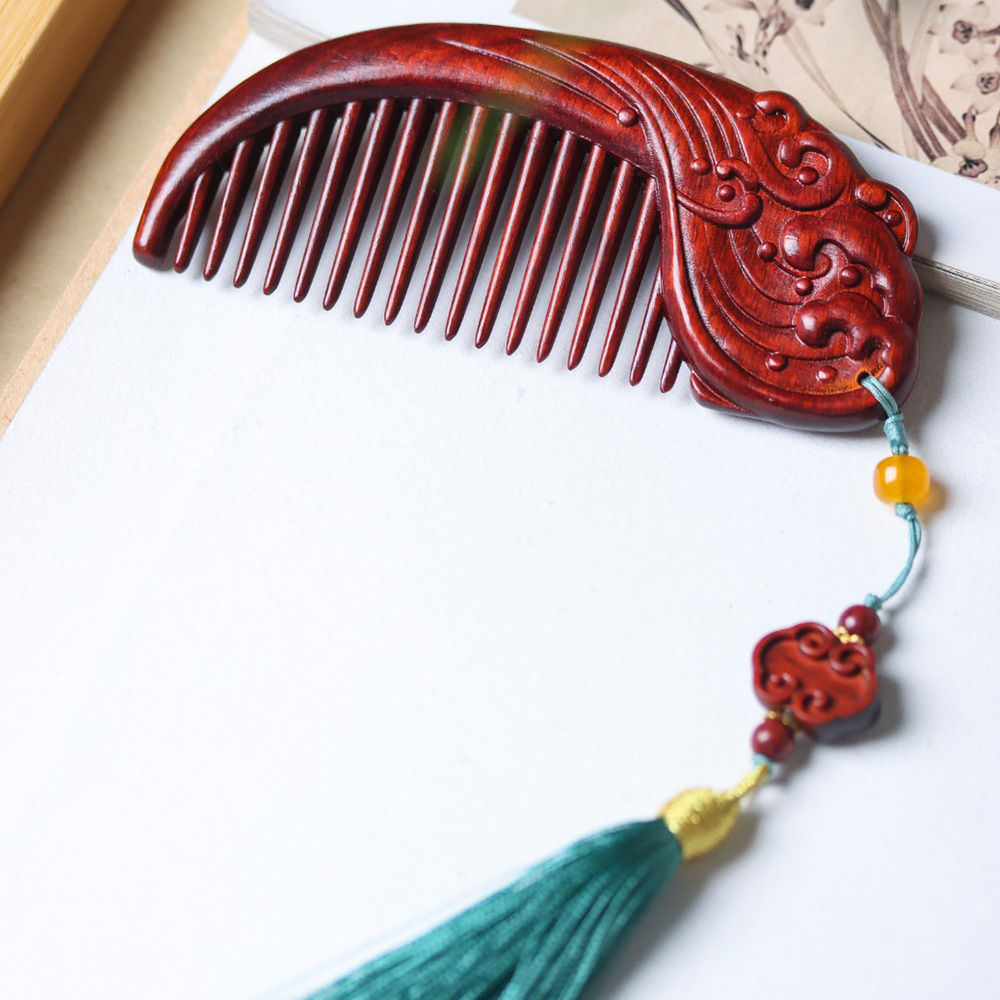 Ruyi Rosewood Comb for Stress Relief & Timeless Elegance