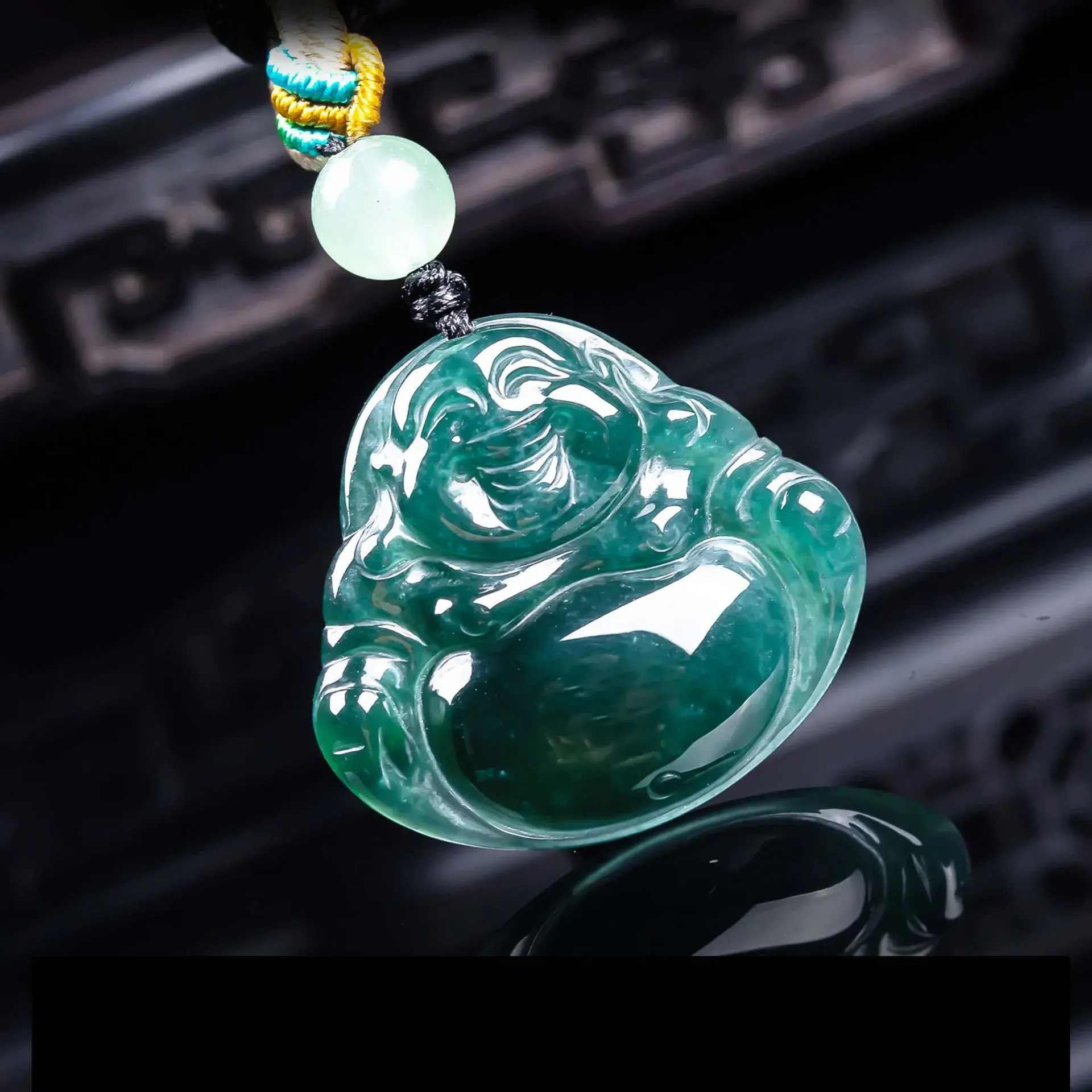Smiling Buddha Natural Jadeite Pendant – Optimism, Inner Peace & Abundant Fortune