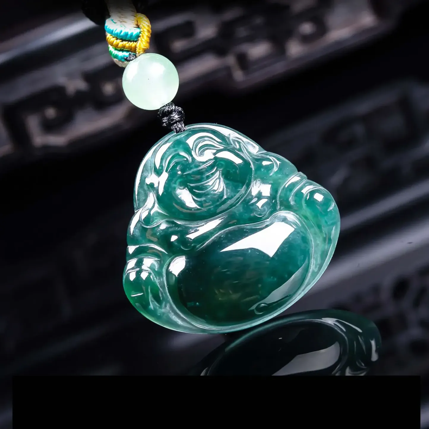 Smiling Buddha Natural Jadeite Pendant – Optimism, Inner Peace & Abundant Fortune