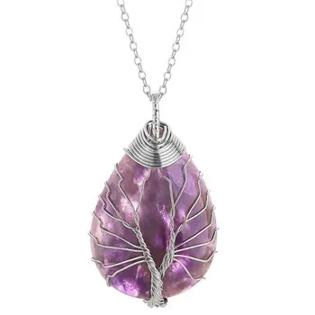 Tree of Life Gemstone Pendant Necklace – Growth, Connection & Positive Energy