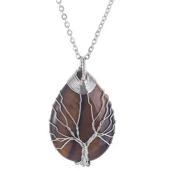 Tree of Life Gemstone Pendant Necklace – Growth, Connection & Positive Energy