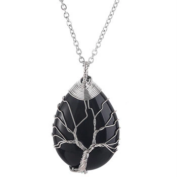 Tree of Life Gemstone Pendant Necklace – Growth, Connection & Positive Energy