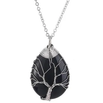 Tree of Life Gemstone Pendant Necklace – Growth, Connection & Positive Energy