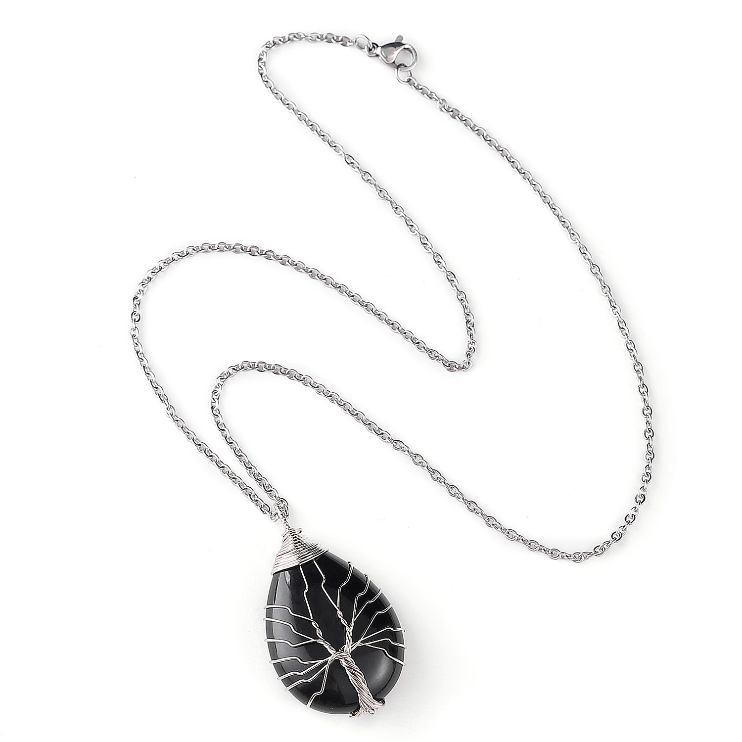 Tree of Life Gemstone Pendant Necklace – Growth, Connection & Positive Energy