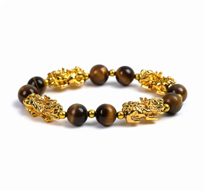 Wealth-Attracting 4 Pixiu Tiger’s Eye Bracelet - The Light of Success