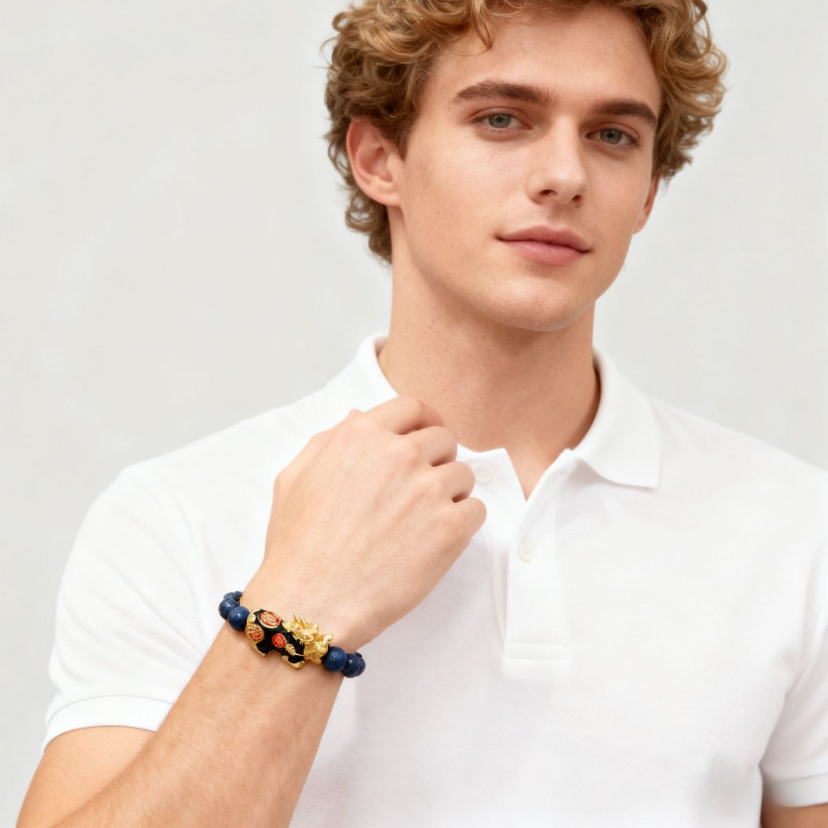 Wealth-Attracting Pixiu Lapis Lazuli Bracelet - Harmony of Heaven and Earth