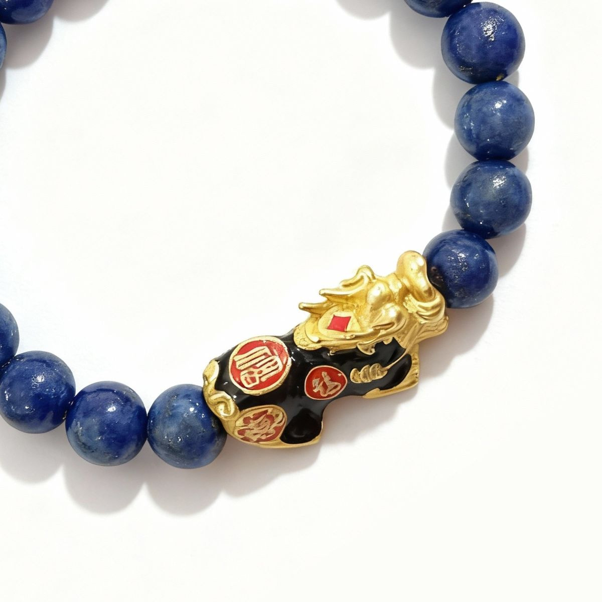 Wealth-Attracting Pixiu Lapis Lazuli Bracelet - Harmony of Heaven and Earth