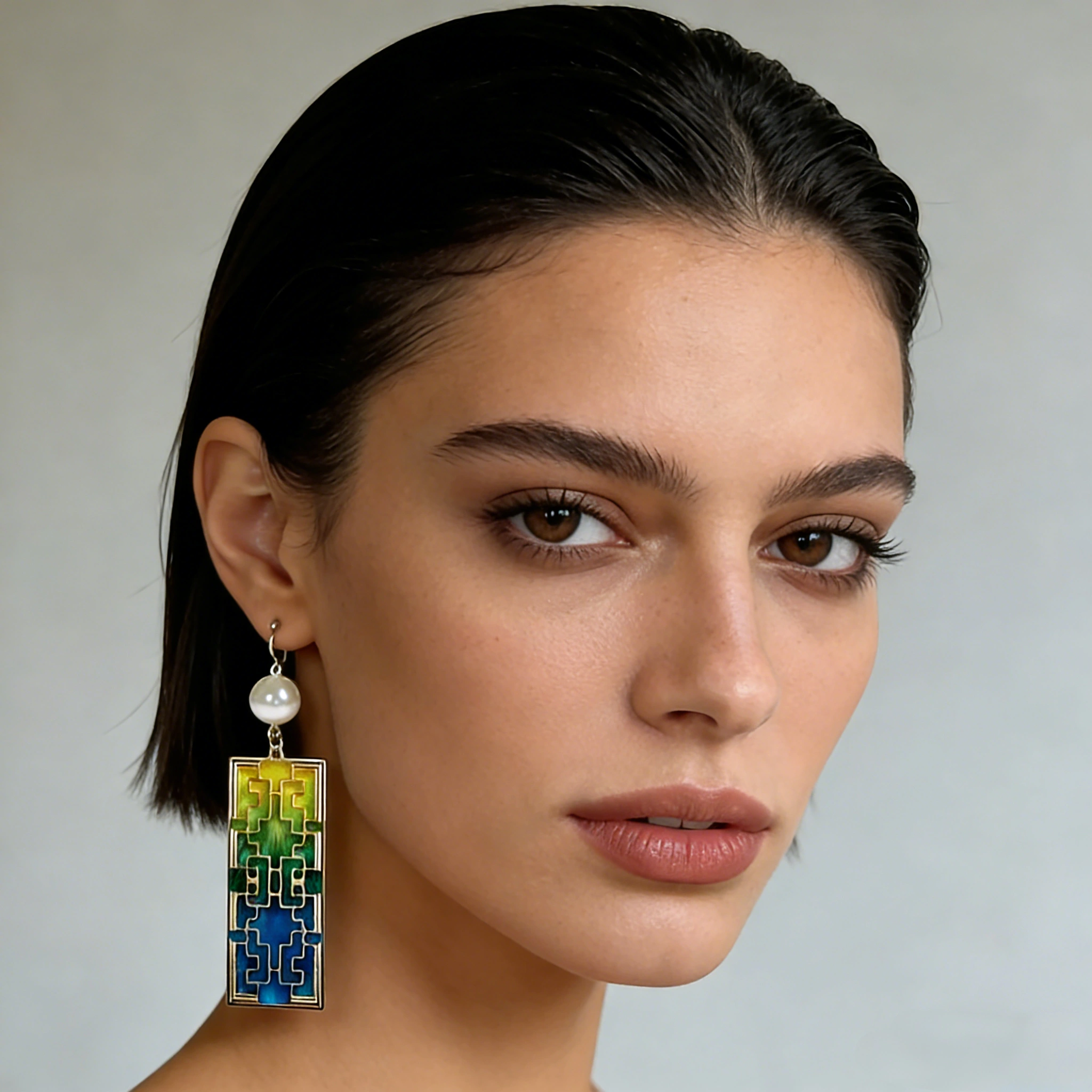 Zen Lattice Mulberry Silk & Filigree Earrings - Wisdom & Serenity