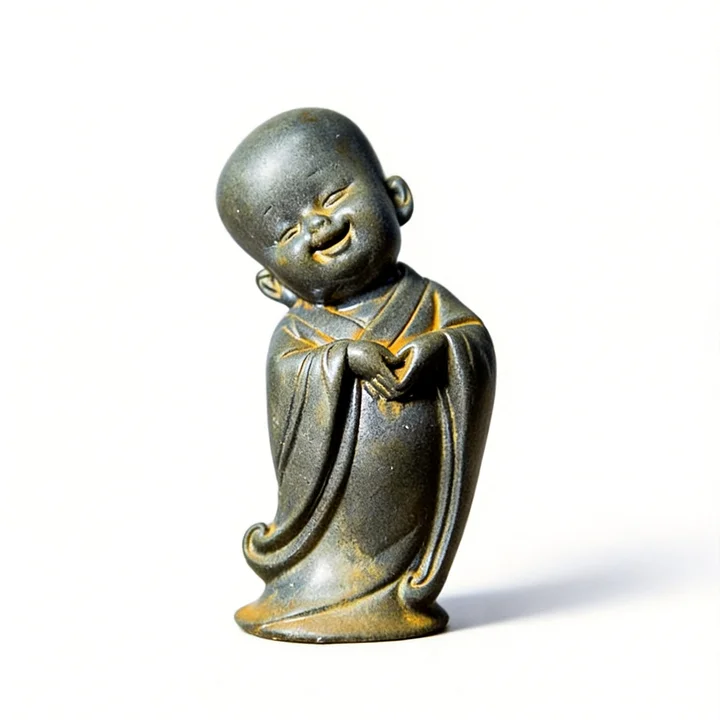 Zen Monk Statue - Iron Resin Buddha for Mindful Serenity