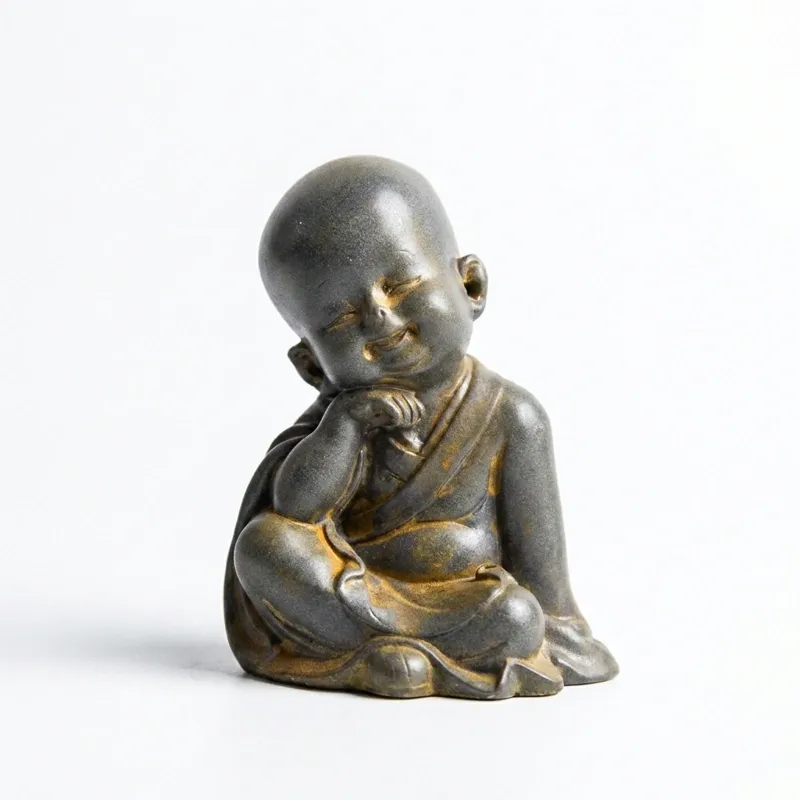Style 1 Iron Resin Monk Statue – Inner Peace, Mindful Serenity & Spiritual Protection