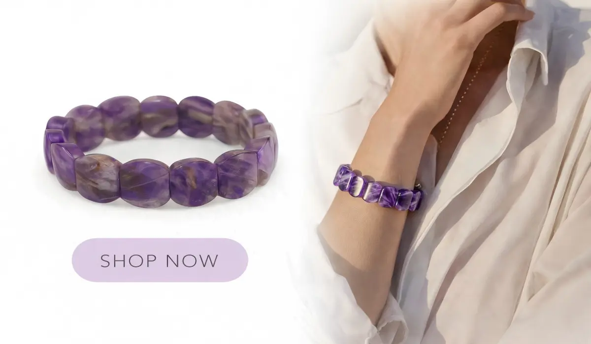 Amethyst crystal bracelet for the Snake zodiac in 2026, symbolizing protection, balance, and spiritual growth.