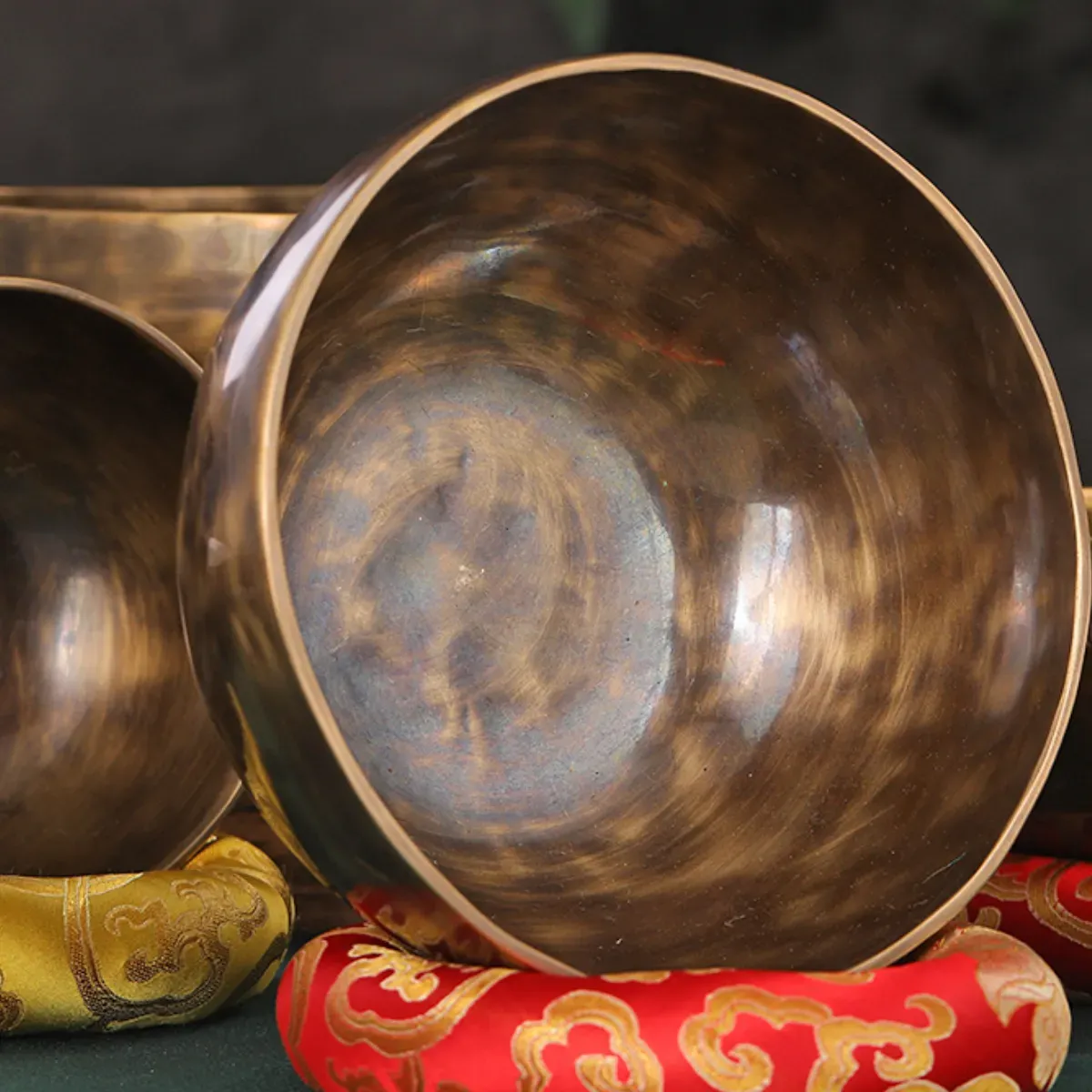 Handmade Nepalese Full Moon Singing Bowl for Sound Healing