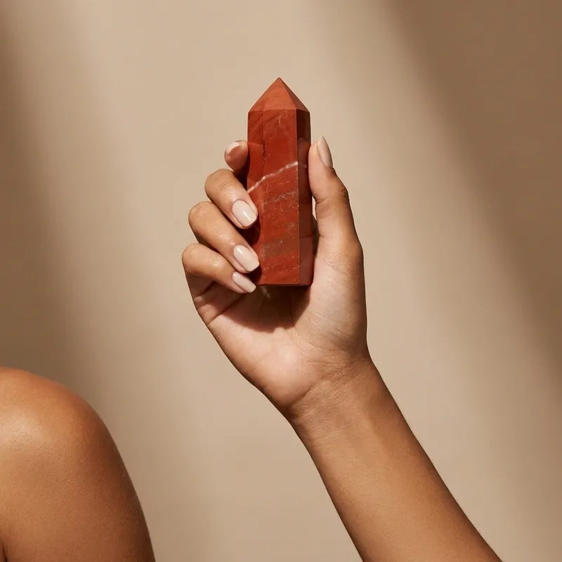 Red Jasper Crystal Point for Vitality & Grounding Energy