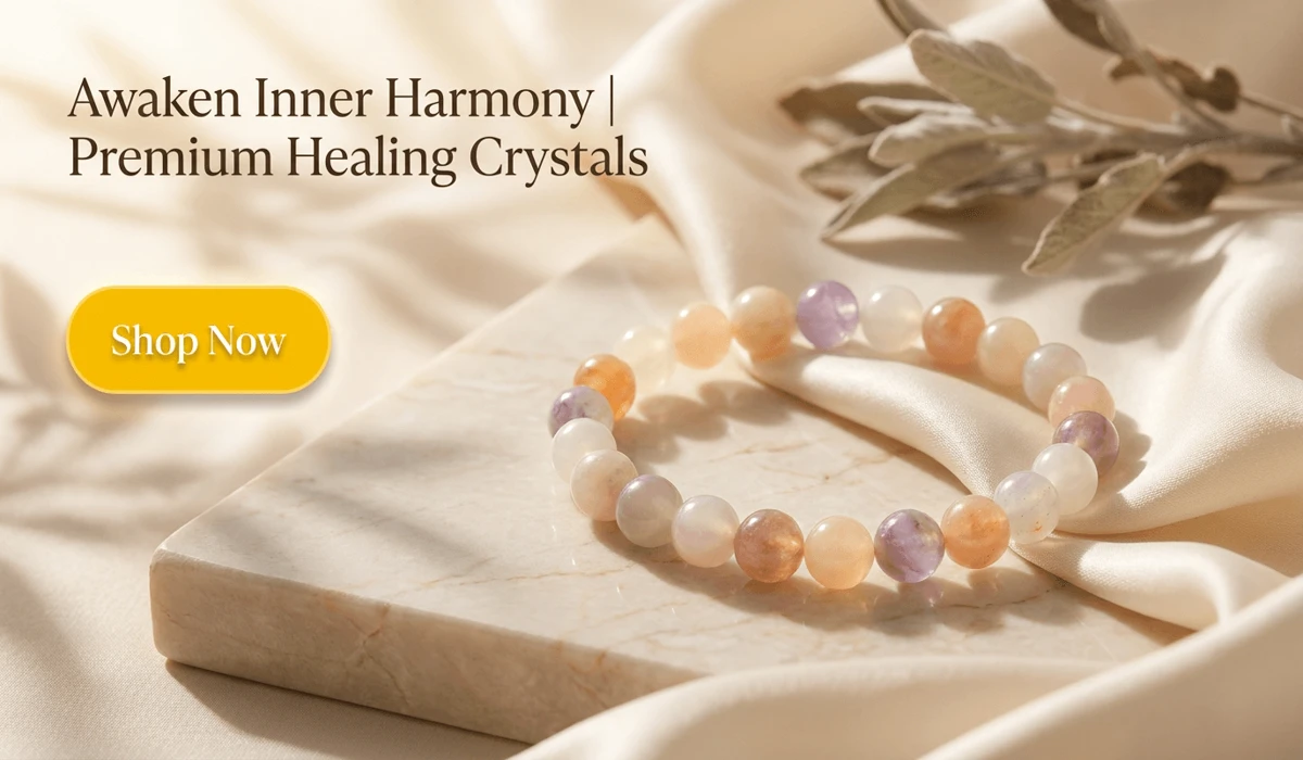 Violet Stone Beads Bracelet Crown of Spiritual Wisdom - Natural Gemstone Healing Bracelet for Mindfulness