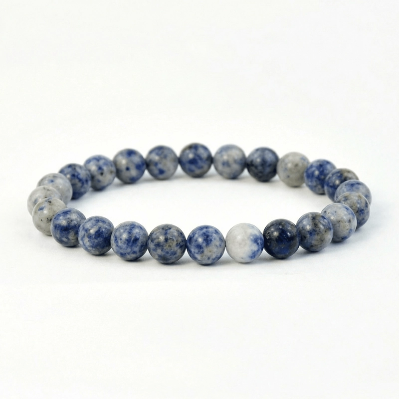 Blue Spot Jasper Natural Stone Bracelet for Energy Balance & Personal Charm