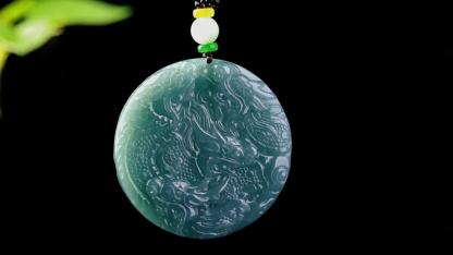 Dragon and Cloud Natural Jadeite Pendant – Protection, Prosperity & Success