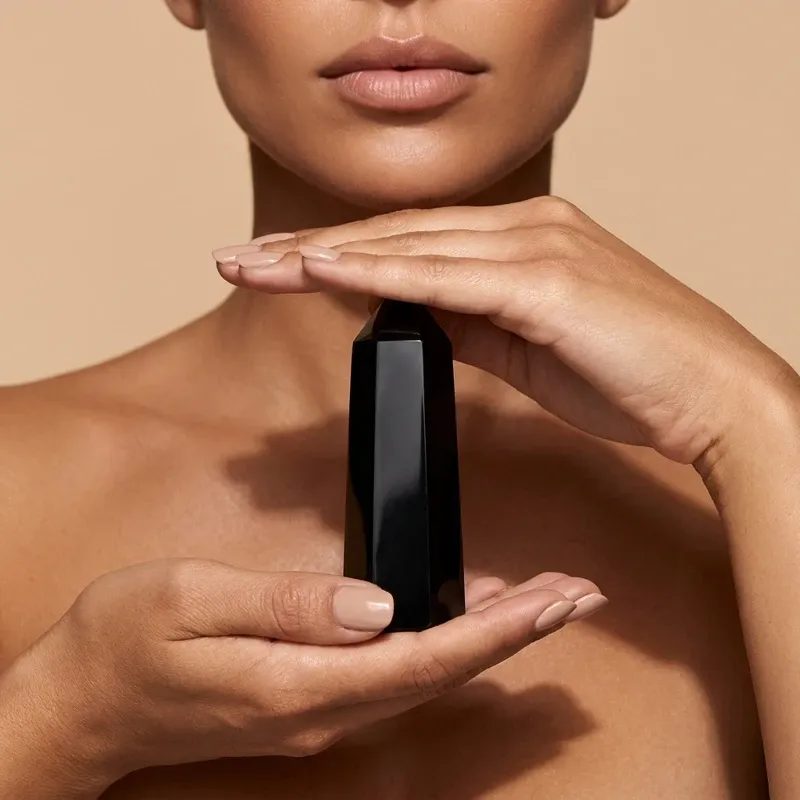 Obsidian Crystal Column – Protection, Vitality & Emotional Calm