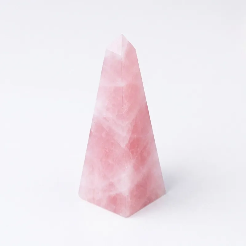 Rose Quartz Crystal Obelisk for Love Attraction & Energy Cleansing