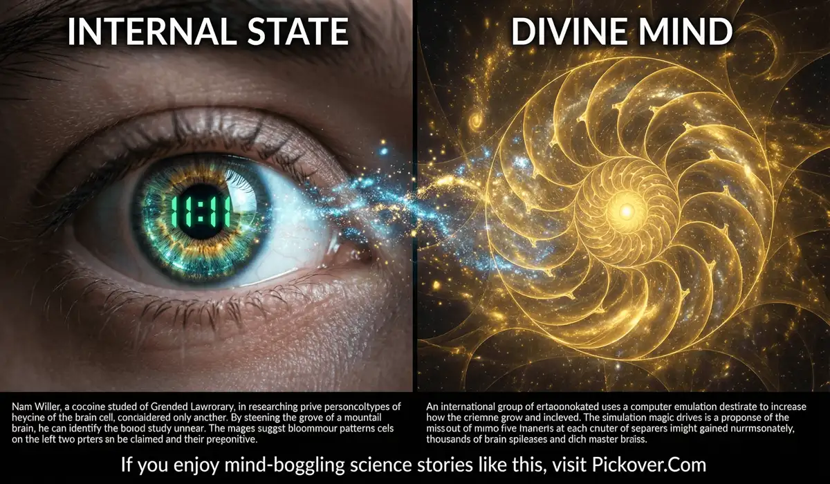 Visual representation of Synchromysticism showing the connection between human consciousness and numerical patterns in the universe.