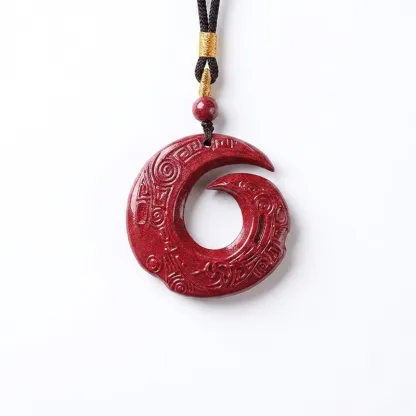 Purple Gold Sand Cinnabar Pendant Necklace – Protection, Good Fortune & Inner Peace