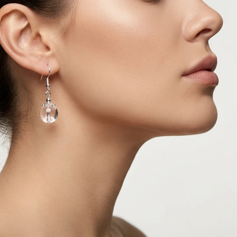 Clear Quartz Earrings – Energy Purification, Focus & Inner Peace