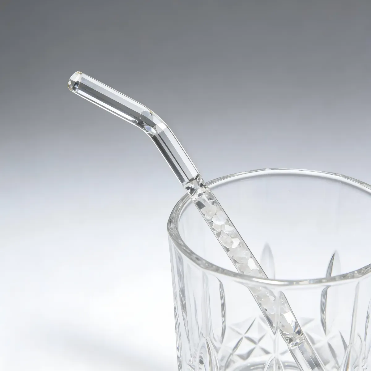Reusable Clear Quartz Crystal Straw for Infused Wellness