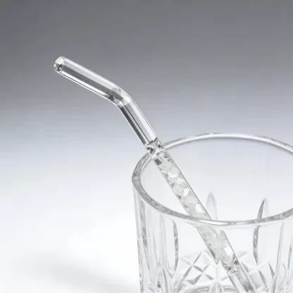 Reusable Clear Quartz Crystal Straw for Infused Wellness