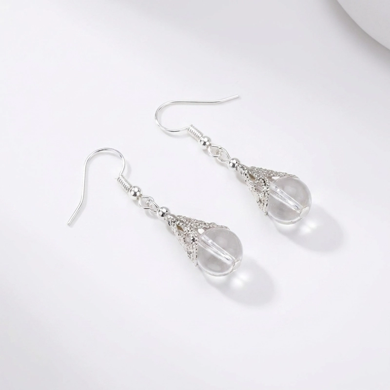 Clear Quartz Earrings for Mental Clarity & Spiritual Protection