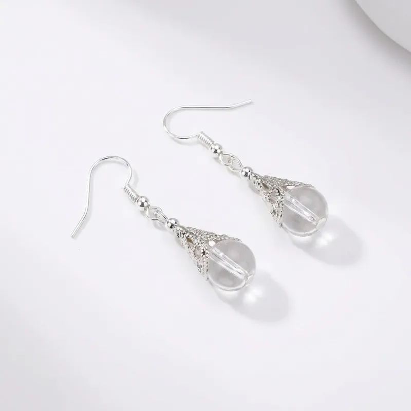 Clear Quartz Earrings for Mental Clarity & Spiritual Protection