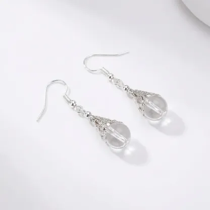 Clear Quartz Earrings for Mental Clarity & Spiritual Protection