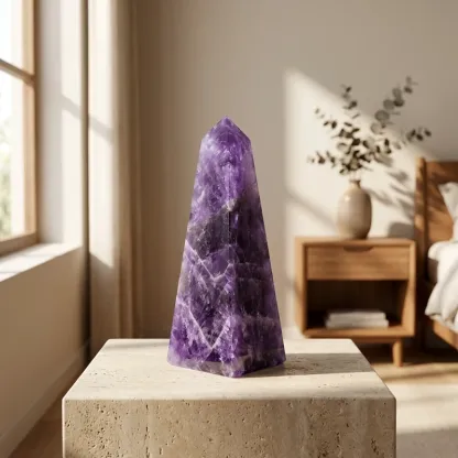 Dream Amethyst Pyramid – Inner Peace, Mental Clarity & Deep Sleep