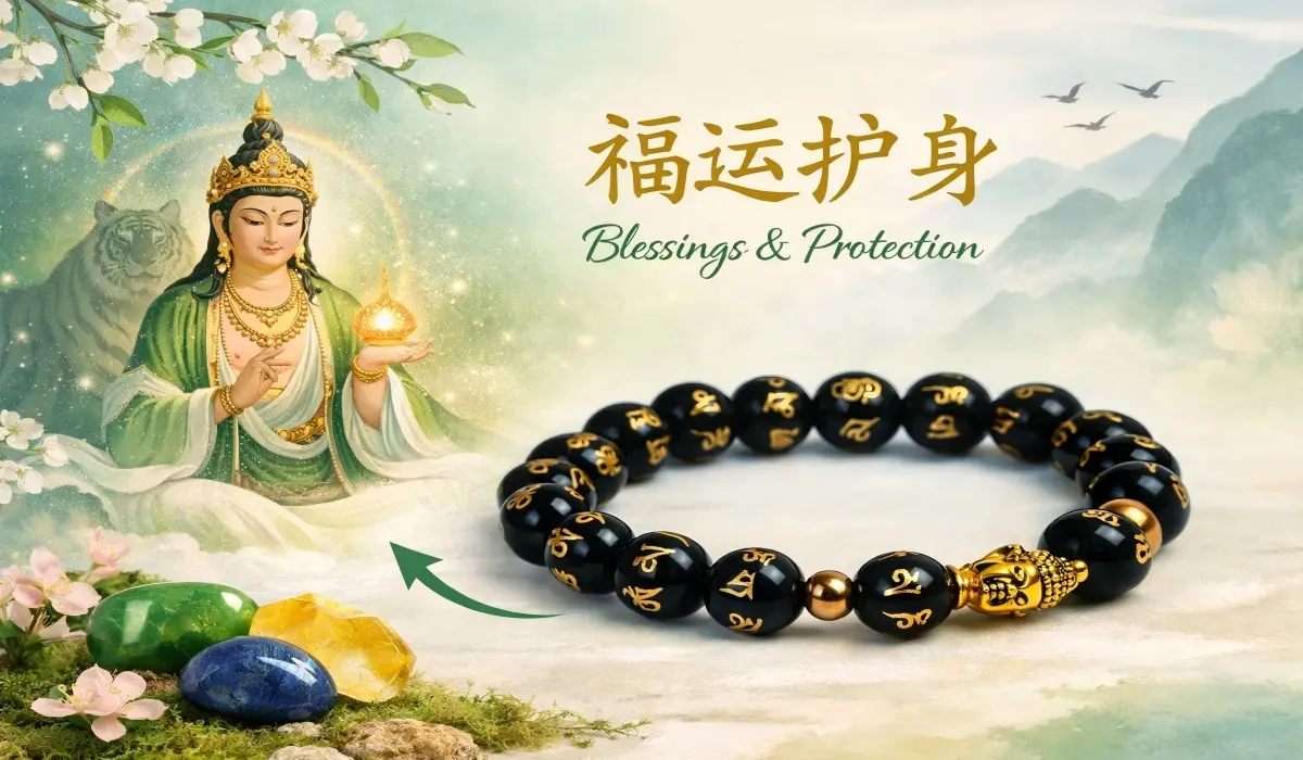 Feng shui protection bracelet symbolizing blessings, spiritual energy, and harmony for daily wear.