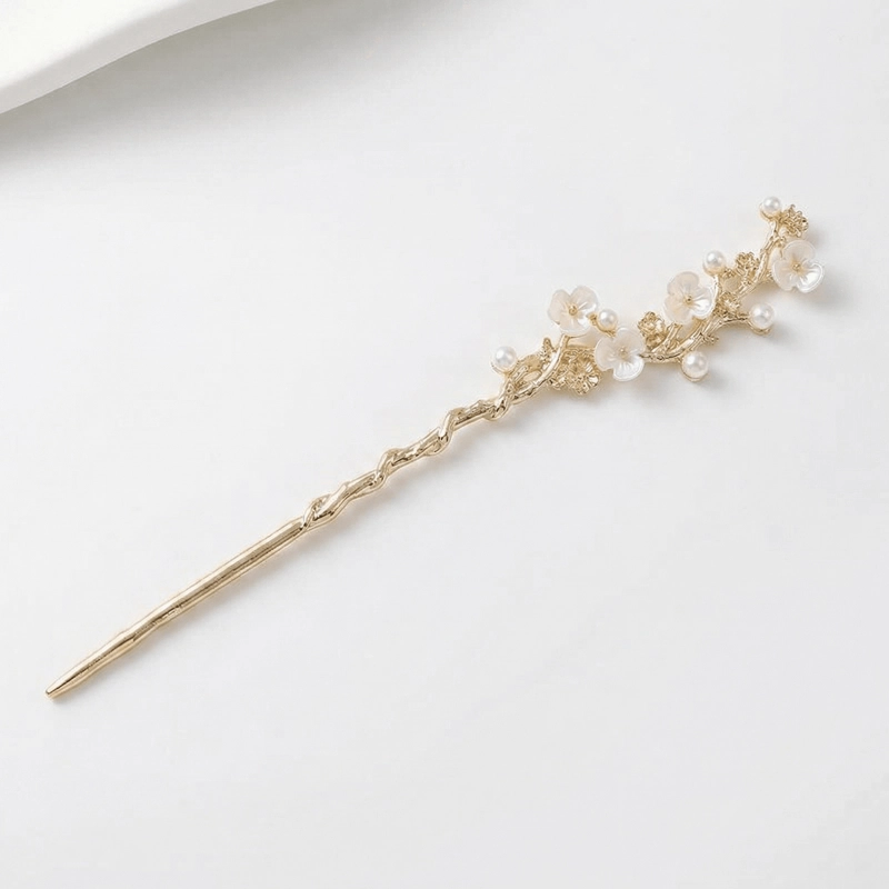 Camellia Metal Hairpin – Timeless Elegance & Vintage Grace