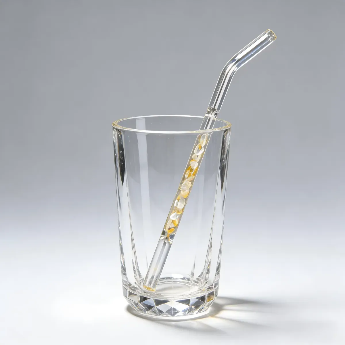 Reusable Citrine Crystal Straw for Wealth & Manifestation