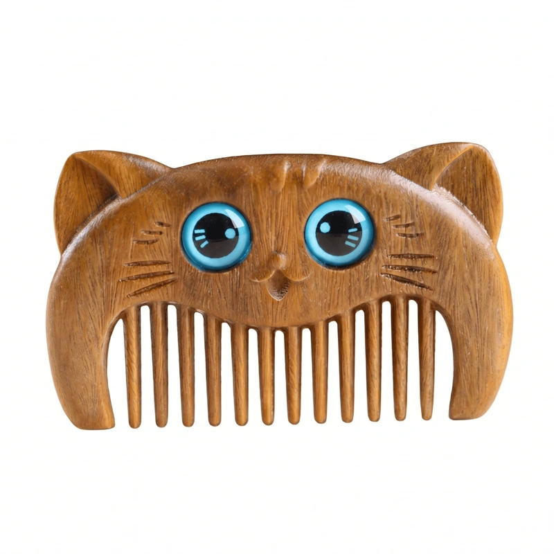 Green Sandalwood Cat Green Sandalwood Comb for Natural Serenity & Scalp Wellness
