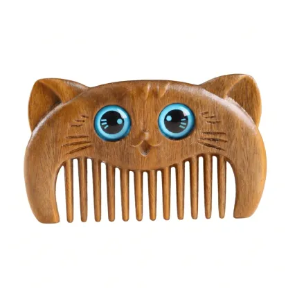 Green Sandalwood Cat Green Sandalwood Comb for Natural Serenity & Scalp Wellness