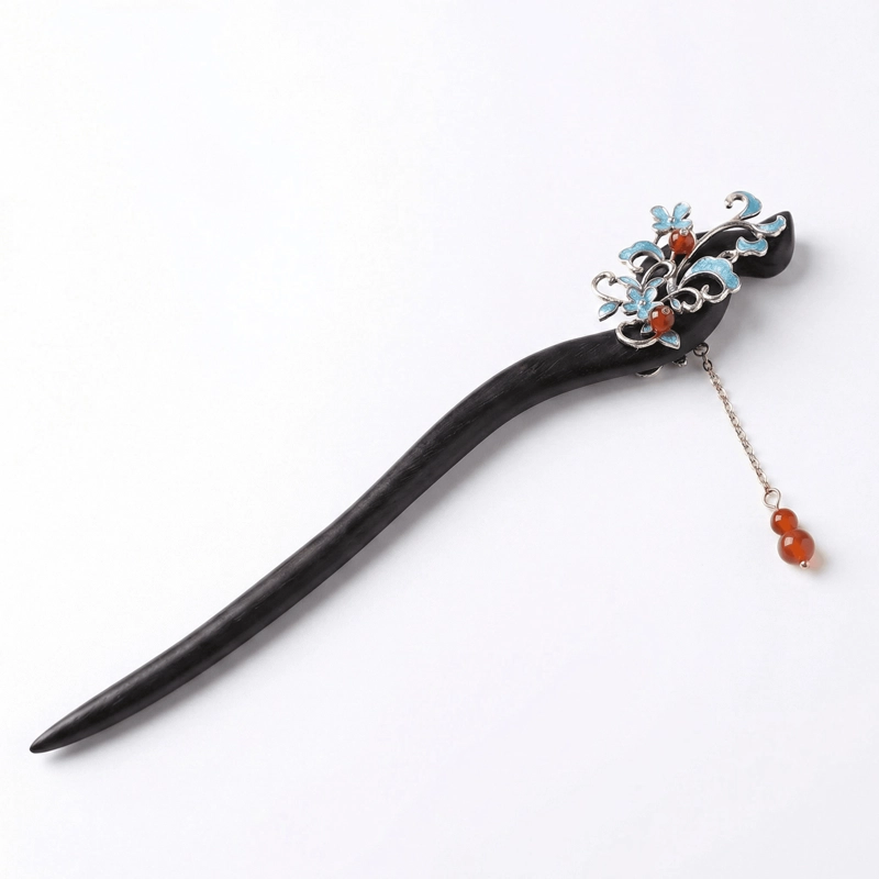 Spring Breeze Ebony Hairpin for Oriental Elegance & Timeless Grace