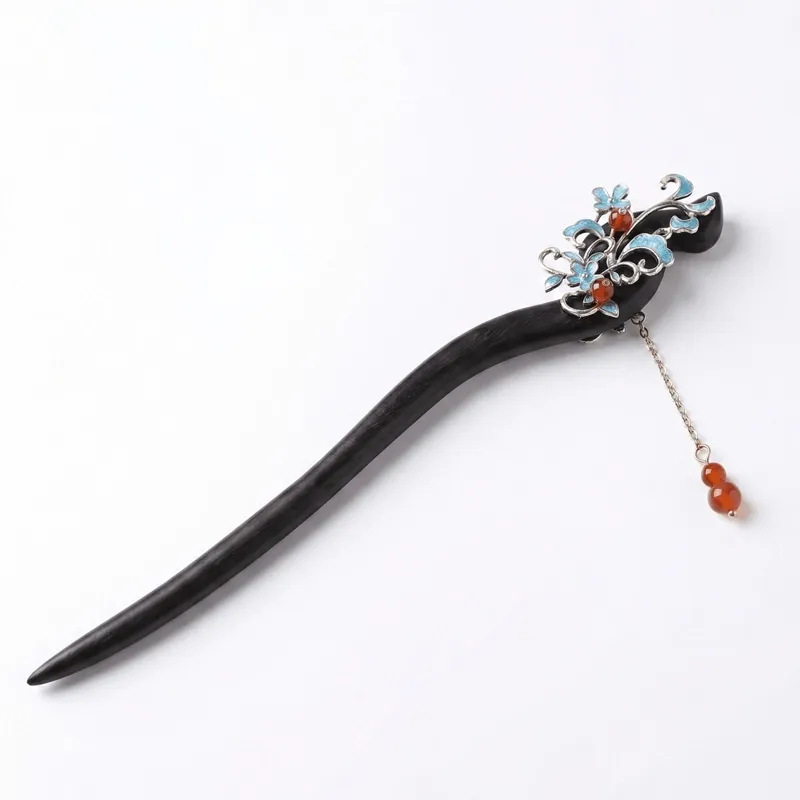 Spring Breeze Ebony Hairpin for Oriental Elegance & Timeless Grace