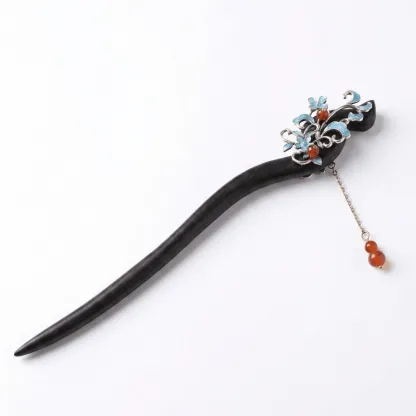 Spring Breeze Ebony Hairpin for Oriental Elegance & Timeless Grace