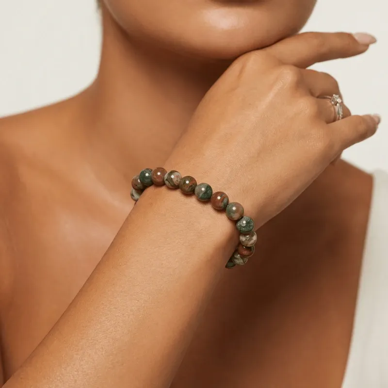Indian Agate Bracelet for Inner Peace & Emotional Stability