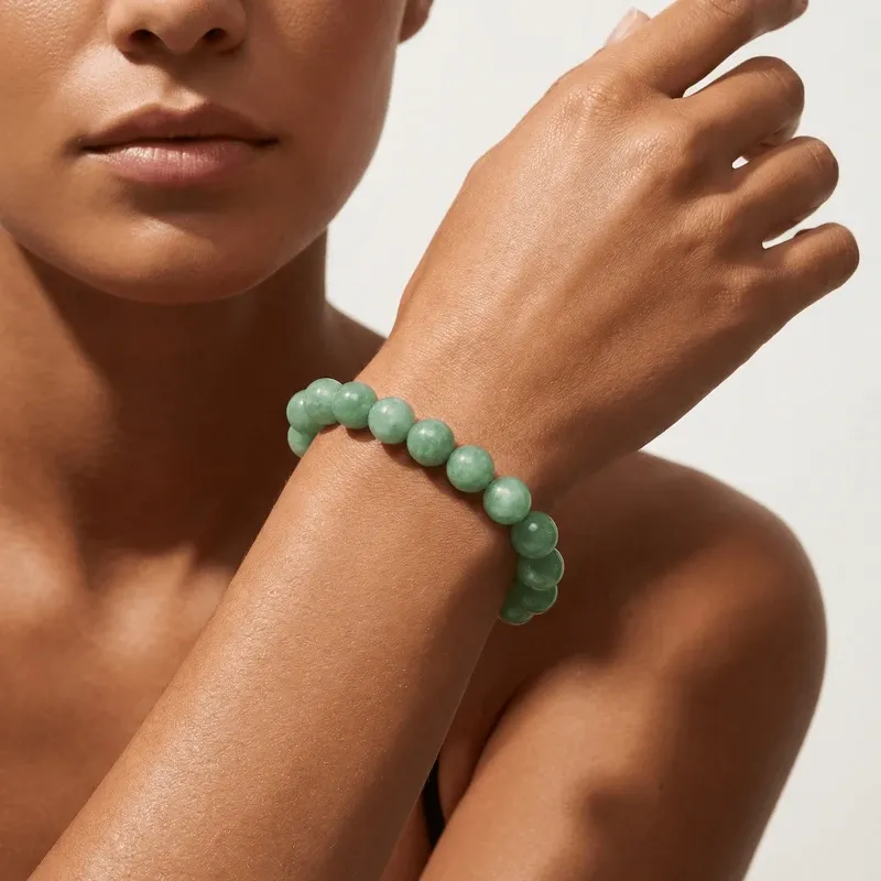 Jade Beaded Bracelet for Spiritual Protection & Inner Harmony