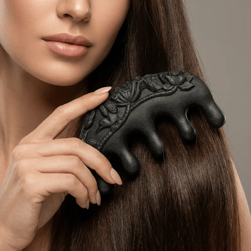 Bird Song and Flower Polygonum Multiflorum Massage Comb – Scalp Nourishment & Stress Relief